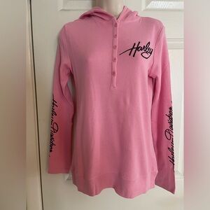 NWOT Harley Davidson Long‎ Sleeve Hooded Henley Size Small